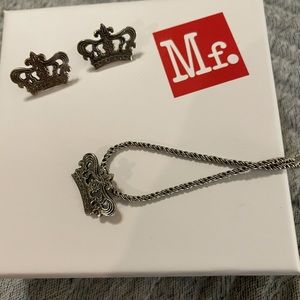 Mignon Faget crown earrings and necklace